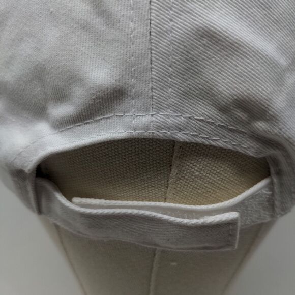 Cruisewear Men's Strapback Hat White Adjustable Embroidered Whale Logo Alaska - Picture 9 of 12